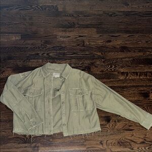 American Eagle Outfitters Olive Jean Jacket